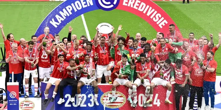 PSV are champions of the 2023/2024 Eredivisie League