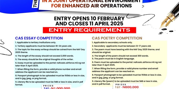 Nigerian Air Force Launches Literary and Art Competition for Youths, Offers Exciting Prizes