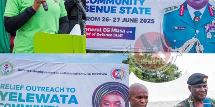 Defence Headquarters, DEPOWA Provide Humanitarian Support to Victims of Yelewata Community Attack in Benue