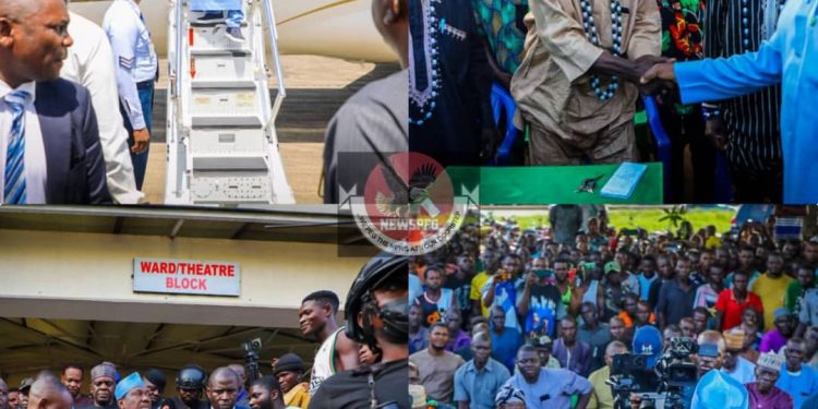 Photo News from the condolence visit of the Secretary to the Government of the Federation, Senator George Akume, FNIM, CON, to victims of the Yelewata killings on Tuesday, June 17, 2025, ahead of the scheduled visit of His Excellency, President Bola Ahmed Tinubu, GCFR, on Wednesday, June 18, 2025.