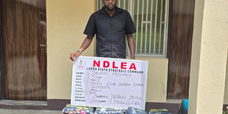 NDLEA Warns Club Owners, Fun Seekers as Operatives Bust Lagos Drug Party, Seize 384.886kg of ‘Loud’ and Other Substances