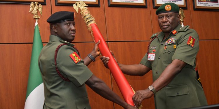 Maj Gen Waidi Shaibu Assumes Duty, Hails Oluyede’s Legacy, Reaffirms Commitment to Troop Welfare