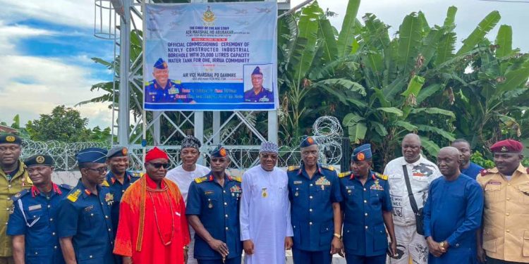 Nigerian Air Force transforms Ohe community with new water project, earns Edo Governor’s commendation