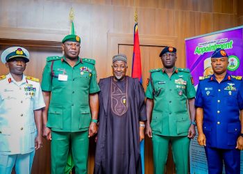 Defence Minister Badaru Receives Newly Appointed Defence and Service Chiefs, Reaffirms Commitment to Unified National Security Strategy