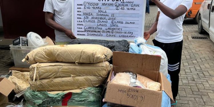 NDLEA Arrests Saudi-Bound Drug Kingpin, Dismantles Clandestine Colorado Laboratory in Lekki