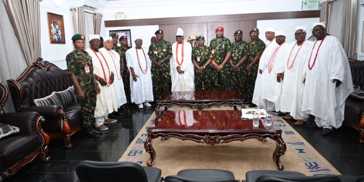 COAS seeks deeper traditional backing for military operations during visit to Oba of Lagos