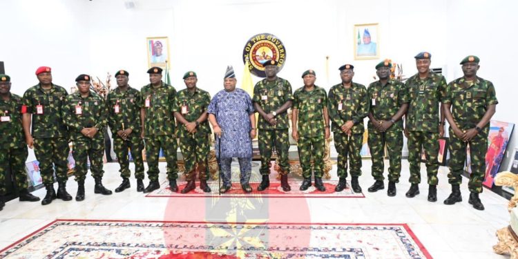 Governor Adeleke hails army training depot in Osun, hosts COAS ahead of first recruits’ passing out parade