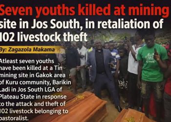 Seven youths killed at mining site in Jos South, in retaliation of 102 livestock theft