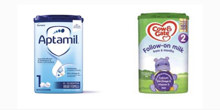 NAFDAC Alerts Public As Danone Nutricia Recalls Aptamil And Cow And Gate Infant Formula Over Contamination Risk