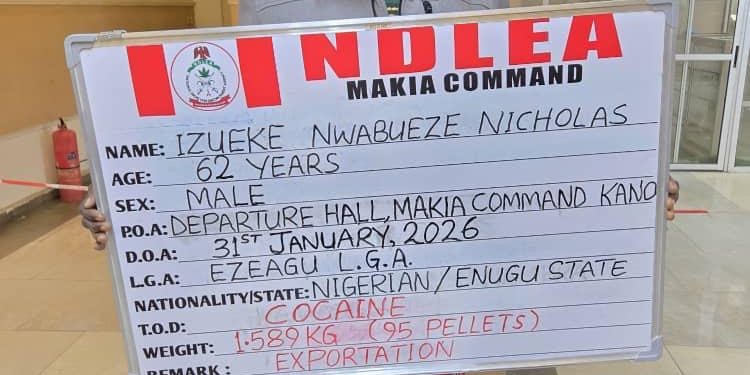 China-bound cocaine trafficker arrested at Kano airport as NDLEA records major seizures nationwide