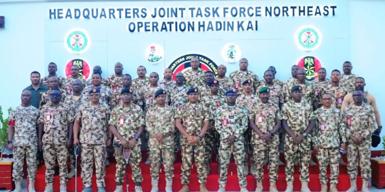 NAAS Commandant visits OPHK headquarters in Maiduguri, commends troops and pledges sustained quality training for armour personnel