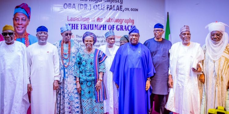 Tinubu Urges Traditional Rulers to Champion Security and Unity at Falae’s Autobiography Launch