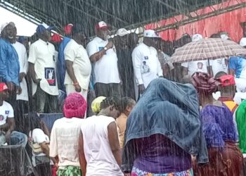 Defying heavy rain, Bayelsans rally behind NDC as over 10,000 defectors boost party ranks