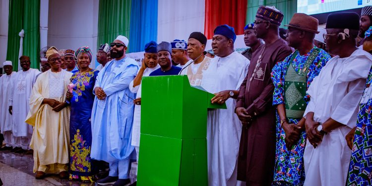 SGF George Akume rallies North Central APC leaders in Lafia to endorse Bola Ahmed Tinubu as sole candidate for 2027 polls