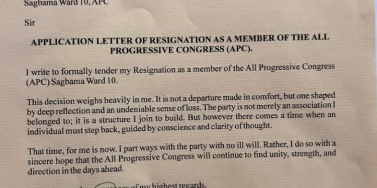 Bayelsa commissioner resigns from APC, cites personal reflection