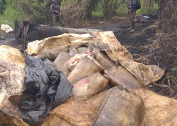 Nigerian Navy Destroys Illegal Refining Network, Recovers 184,000 Litres Of Suspected AGO In Rivers