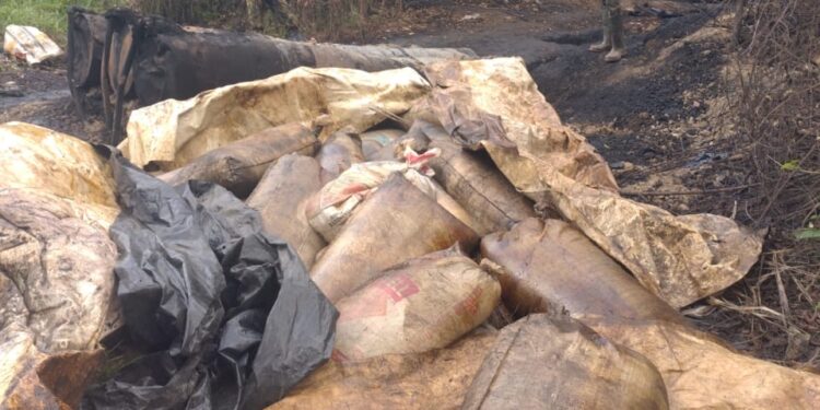 Nigerian Navy Destroys Illegal Refining Network, Recovers 184,000 Litres Of Suspected AGO In Rivers