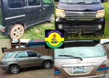 Enugu Police Recover Vehicles Stolen Eight Years Apart, Arrest Three Suspects