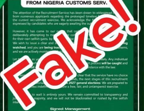 Nigeria Customs Debunks Viral Social Media Message, Warns Against Fake Information