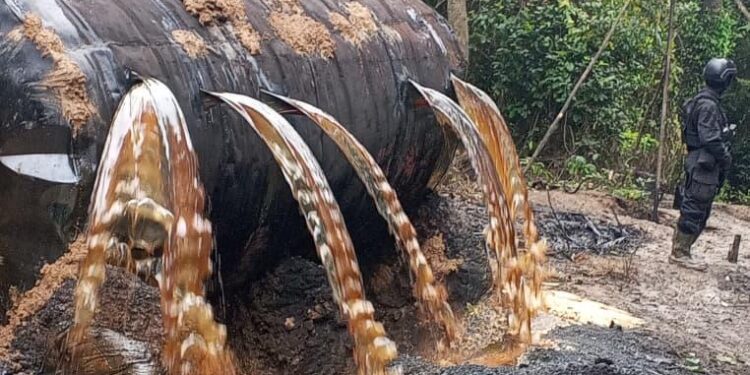 Navy Ramps Up Anti-Oil Theft Operations, Destroys Illegal Refining Infrastructure in Rivers