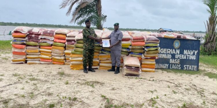 Navy Disrupts Rice Smuggling Along Maritime Border, Recovers 364 Bags