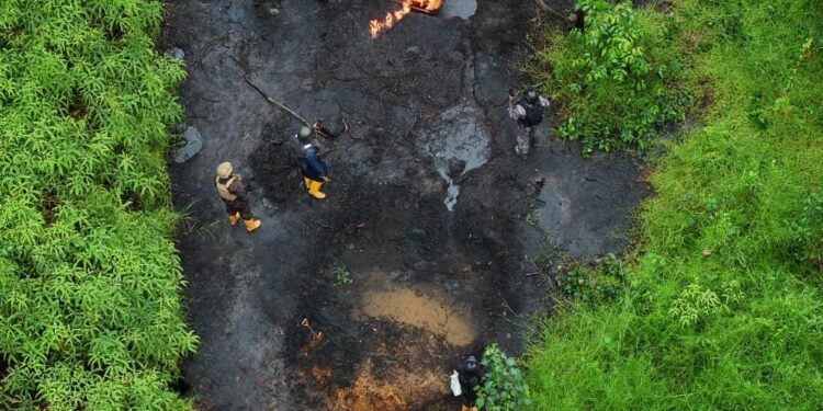 Navy Intensifies Crackdown On Oil Theft, Uncovers Crude Storage Pits In Bonny