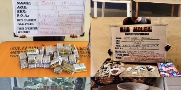 NDLEA Uncovers Cocaine Hidden in Mortar, Backpack, Makes Major Drug Arrests Nationwide