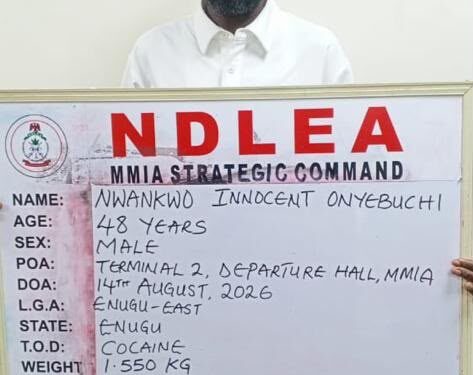 NDLEA Intercepts India-Bound Cocaine Courier, Seizes N3.6bn Drugs In Nationwide Raids