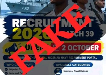 Nigerian Navy Warns Public Against Fake 2026 Batch 39 Recruitment Notice
