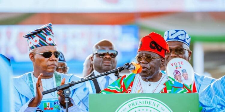 Tinubu Seeks Re-election, Umahi Highlights 4,084km Ongoing Road Projects At Kaduna Rally