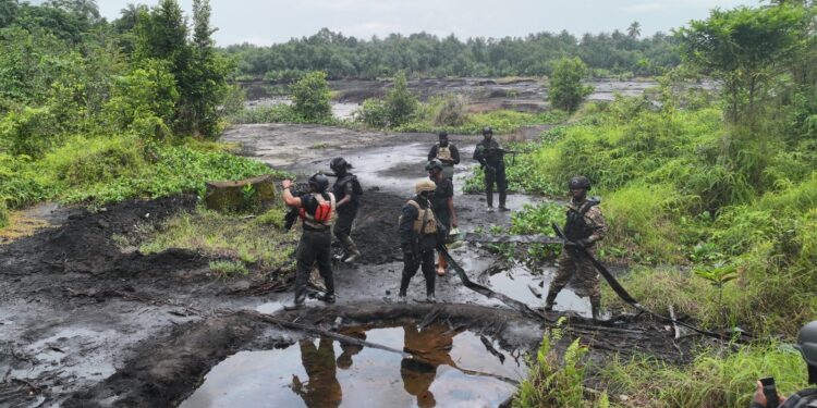 Operation Delta Sentinel: Navy Busts Suspected Crude Oil Storage Site In Rivers