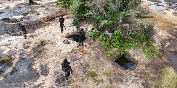 Navy Intensifies Operation DELTA SENTINEL, Uncovers 75,000 Litres Of Suspected Crude